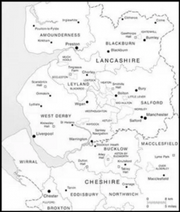 Map Of Lancashire And Cheshire